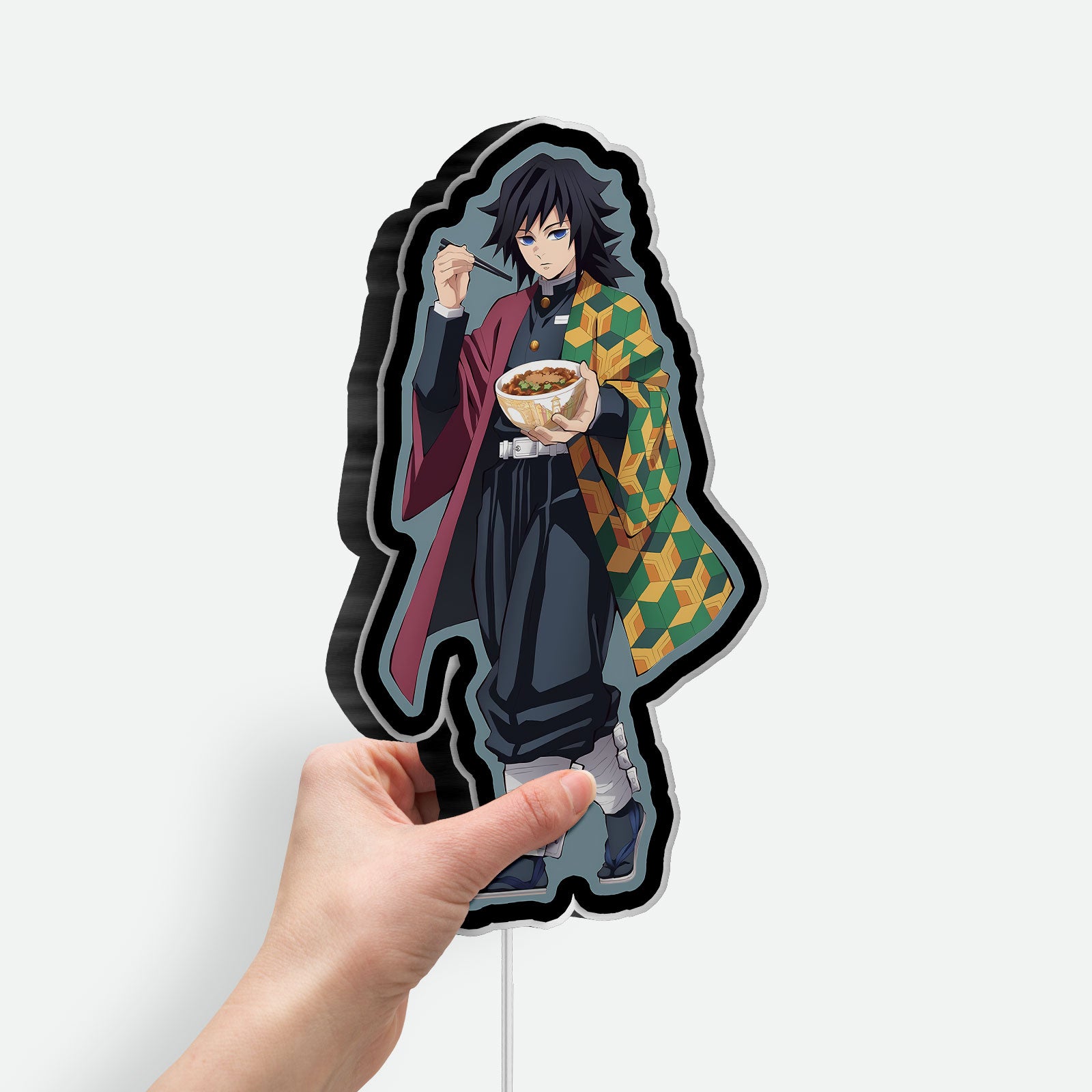 Giyu Tomioka Glow Light - Demon Slayer Night Lamp, Anime Character LED Sign, Kimetsu no Yaiba Themed Decor for Fans