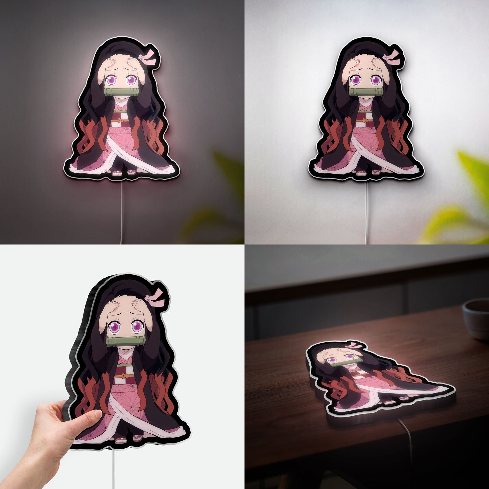 Demon Slayer Glow Lamp - Anime Night Light with Hashira Design, Japanese Manga Inspired LED Decor for Fans, Unique Otaku Gift