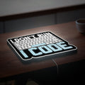 Creativity Programmer Art LED Light, I DON'T RUN I CODE Night Lamp