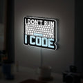 Creativity Programmer Art LED Light, I DON'T RUN I CODE Night Lamp