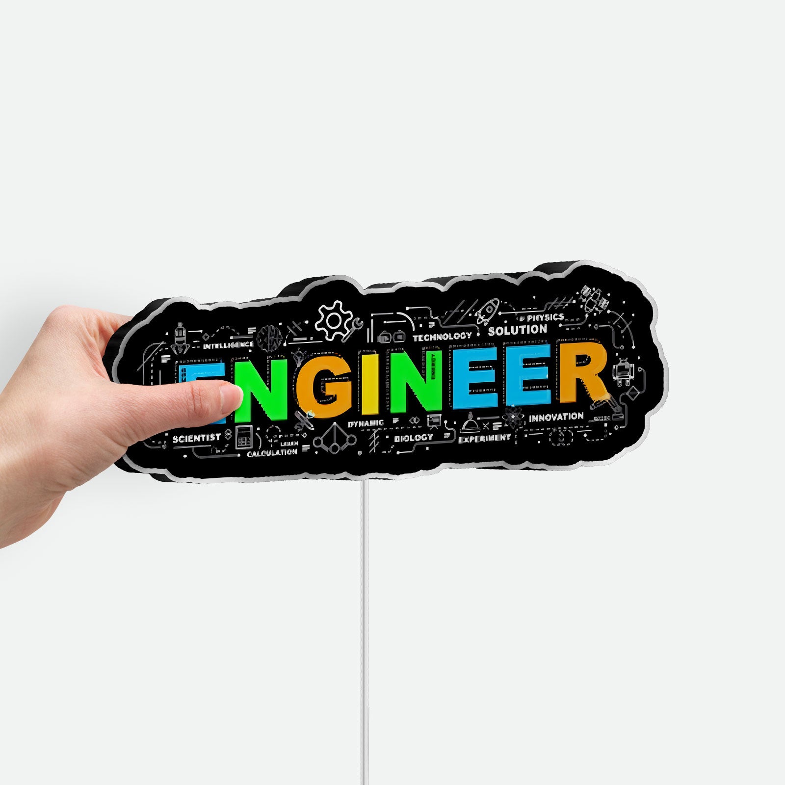 Engineer Glow Lamp - Gear Shaped Night Light, Industrial Decor for Engineering Students, Unique Desk Lamp for Tech Enthusiasts