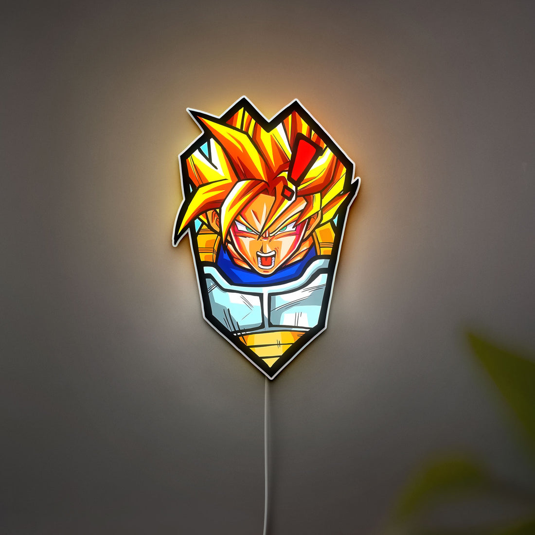 Goku Super Saiyan Glow Lamp - Dragon Ball Z LED Night Light, Anime Gaming Room Decor, DBZ Collectible for Fans