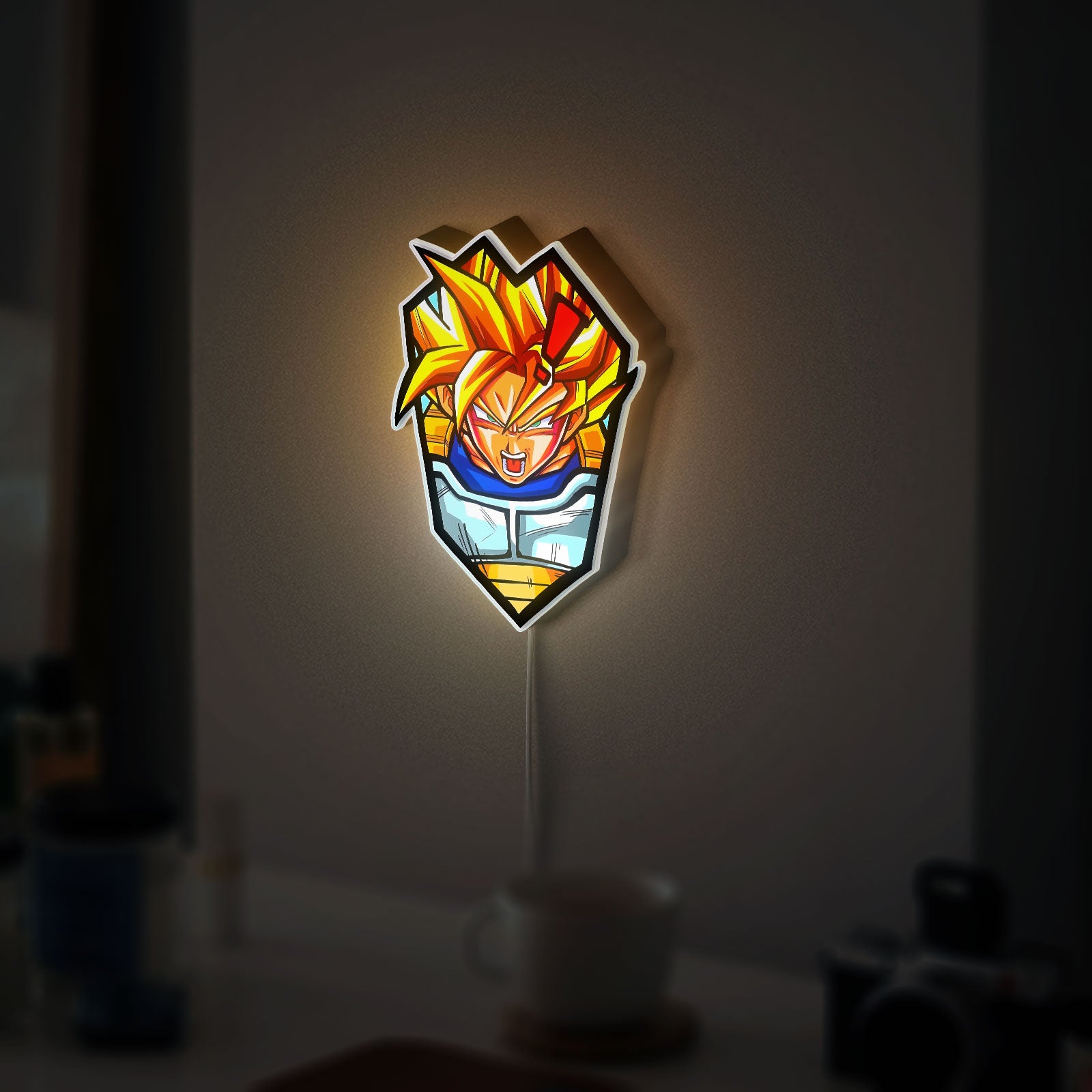 Goku Super Saiyan Glow Lamp - Dragon Ball Z LED Night Light, Anime Gaming Room Decor, DBZ Collectible for Fans