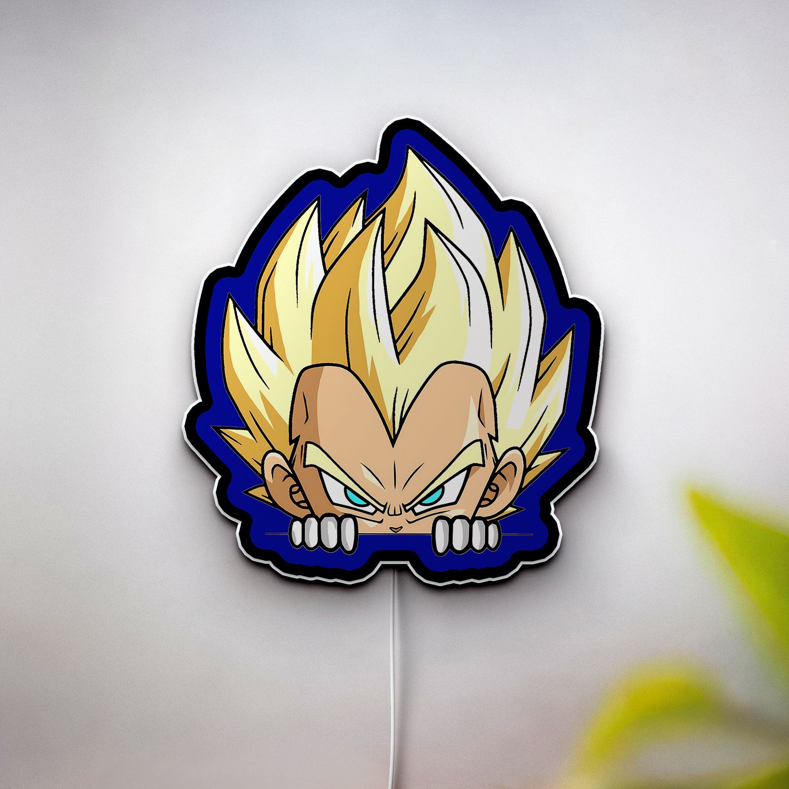 Dragon Ball Z Glow Light - Majin Vegeta Night Lamp, Anime LED Sign for DBZ Fans, Cool Gaming Room Deco