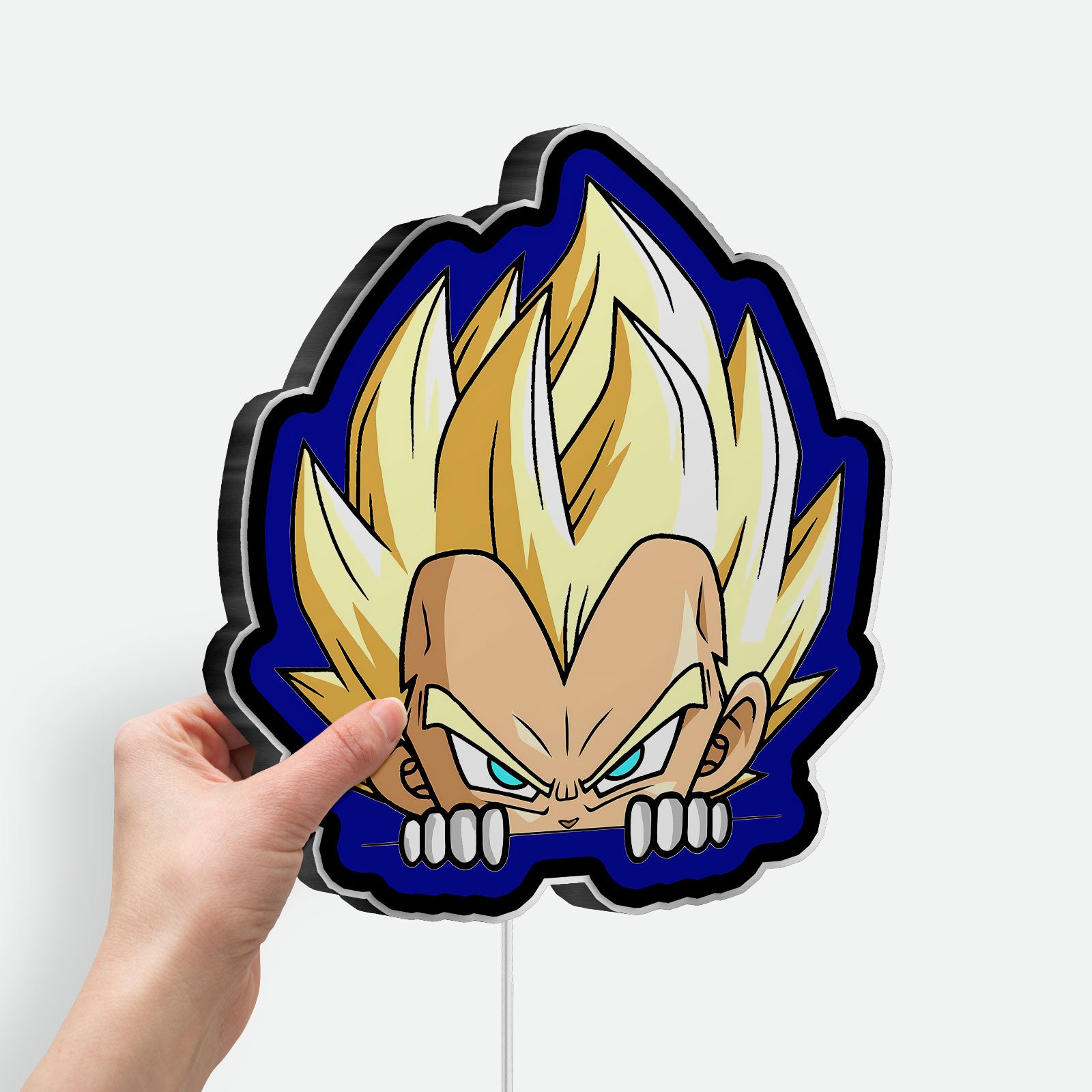 Dragon Ball Z Glow Light - Majin Vegeta Night Lamp, Anime LED Sign for DBZ Fans, Cool Gaming Room Deco