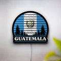 Guatemala Flag Glow Light - Patriotic Night Lamp with National Emblem, Central American Decor, Cultural Gift for Guatemalan Pride
