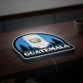 Guatemala Flag Glow Light - Patriotic Night Lamp with National Emblem, Central American Decor, Cultural Gift for Guatemalan Pride