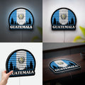 Guatemala Flag Glow Light - Patriotic Night Lamp with National Emblem, Central American Decor, Cultural Gift for Guatemalan Pride