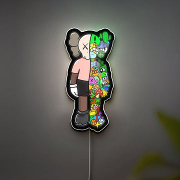 Hypebeast Kaws Glow Light - Urban Art LED Night Lamp, Street Culture Decor, Collector's Glow Sign for Modern Interiors