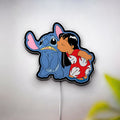Stitch Glow Lamp - Disney Lilo & Stitch Night Light, Ohana Themed Nursery Decor, Cute Alien Character LED Sign for Kids Bedroom