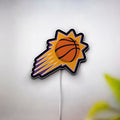 Phoenix Suns Glow Lamp - NBA Basketball Night Light, Team Logo LED Decor for Fans, Orange Mascot Themed Room Sign