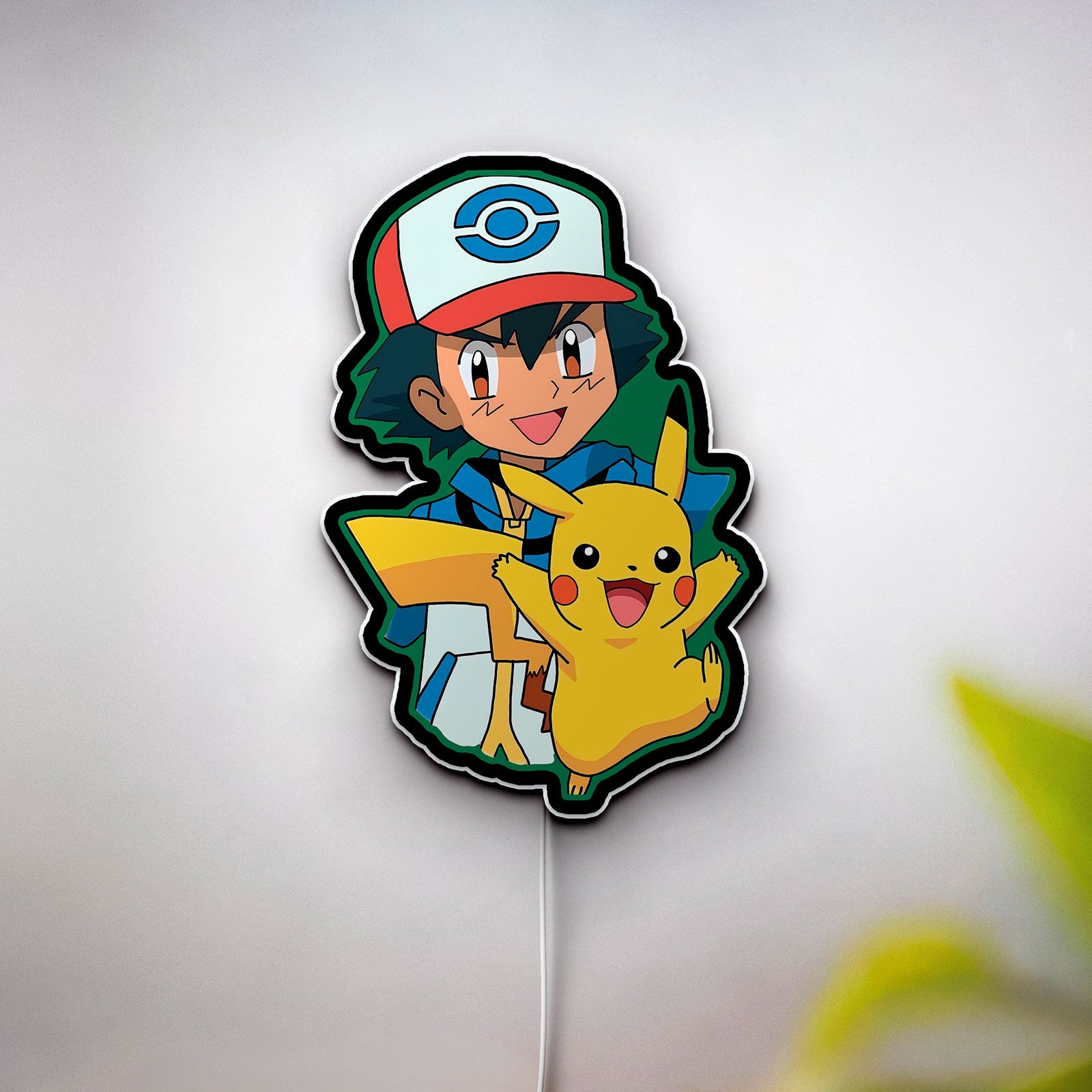 Pikachu Glow Lamp - Pokemon Themed Night Light, Anime Bedroom Decor, LED Sign for Pokemon Fans