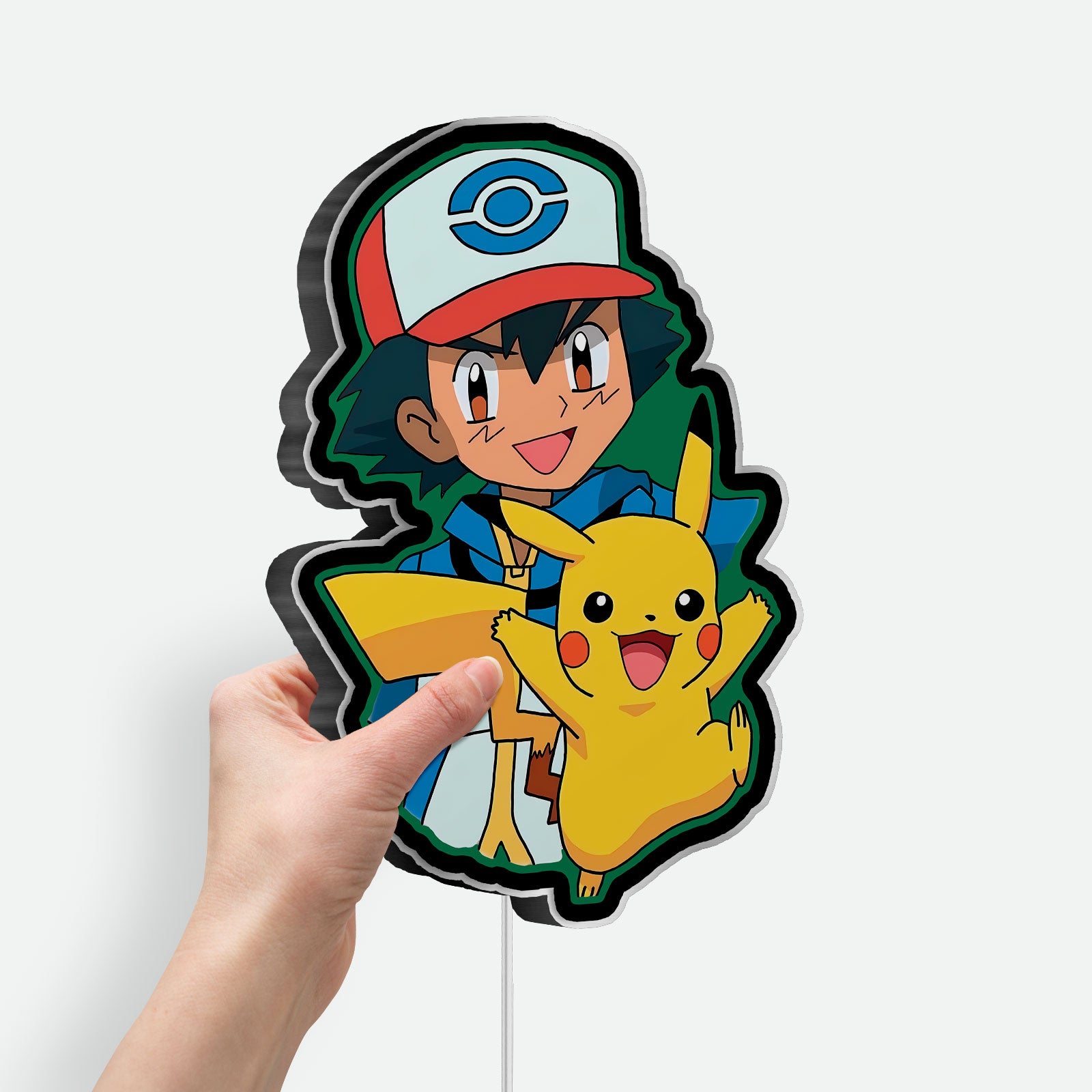 Pikachu Glow Lamp - Pokemon Themed Night Light, Anime Bedroom Decor, LED Sign for Pokemon Fans