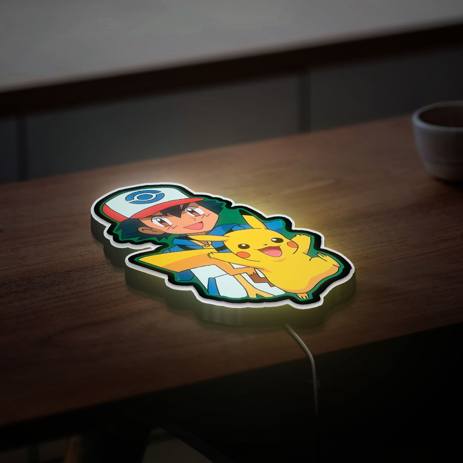 Pikachu Glow Lamp - Pokemon Themed Night Light, Anime Bedroom Decor, LED Sign for Pokemon Fans