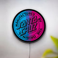Santa Cruz Dot Glow Light - Retro Skateboard Night Lamp, 80s Inspired Wall Decor, Skater Room Sign with Blue Purple Glow