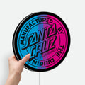 Santa Cruz Dot Glow Light - Retro Skateboard Night Lamp, 80s Inspired Wall Decor, Skater Room Sign with Blue Purple Glow