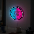 Santa Cruz Dot Glow Light - Retro Skateboard Night Lamp, 80s Inspired Wall Decor, Skater Room Sign with Blue Purple Glow