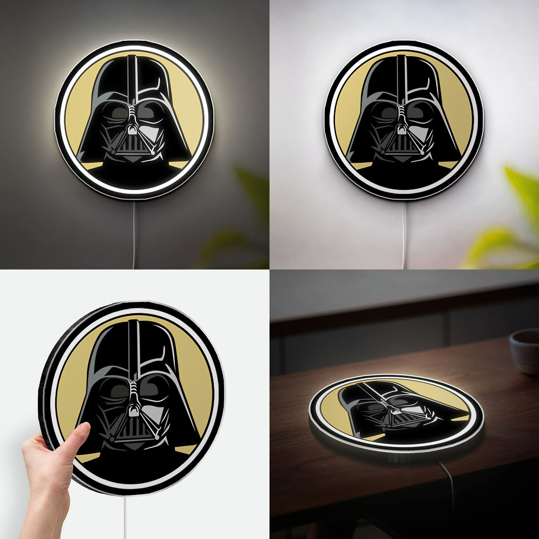 Darth Vader Glow Light - Star Wars Themed Night Lamp, Galactic Empire LED Decor, Sith Lord Collectible for Fans