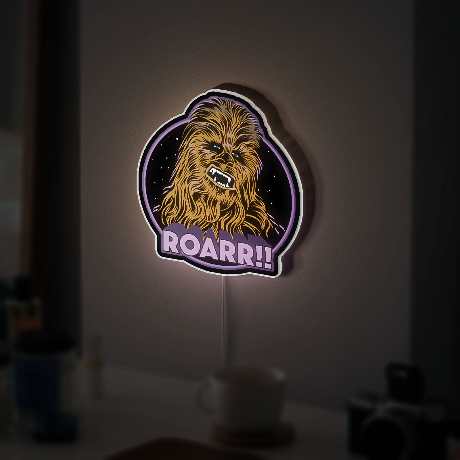 Chewbacca Glow Lamp - Star Wars Themed Night Light, Wookiee Character LED Decor