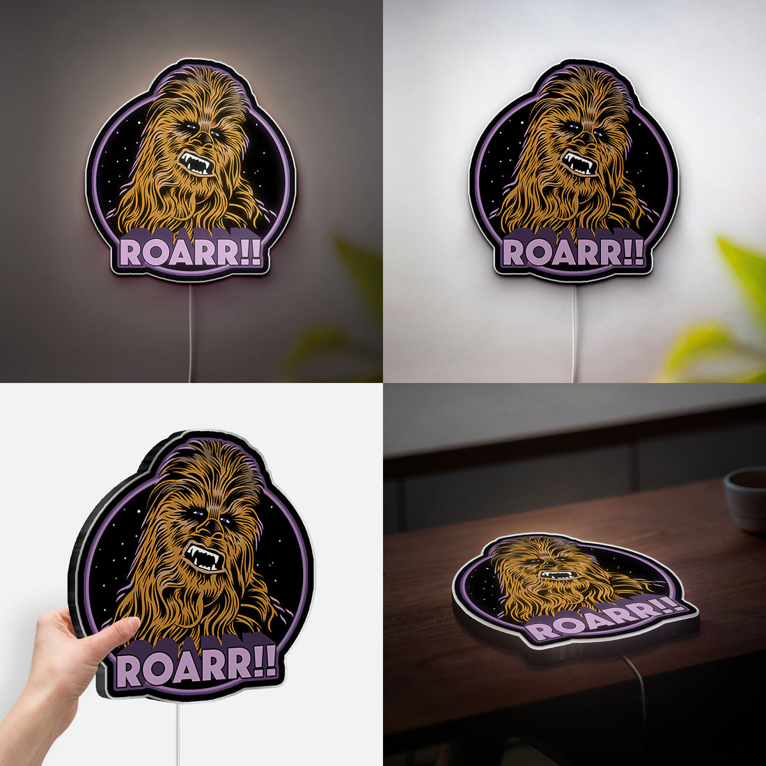 Chewbacca Glow Lamp - Star Wars Themed Night Light, Wookiee Character LED Decor