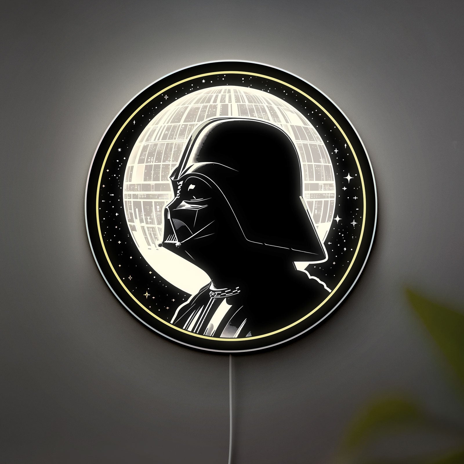 Darth Vader Glow Lamp - Star Wars Themed Night Light, Death Star Inspired LED Decor, Sith Lord Collectible for Sci-Fi Fans