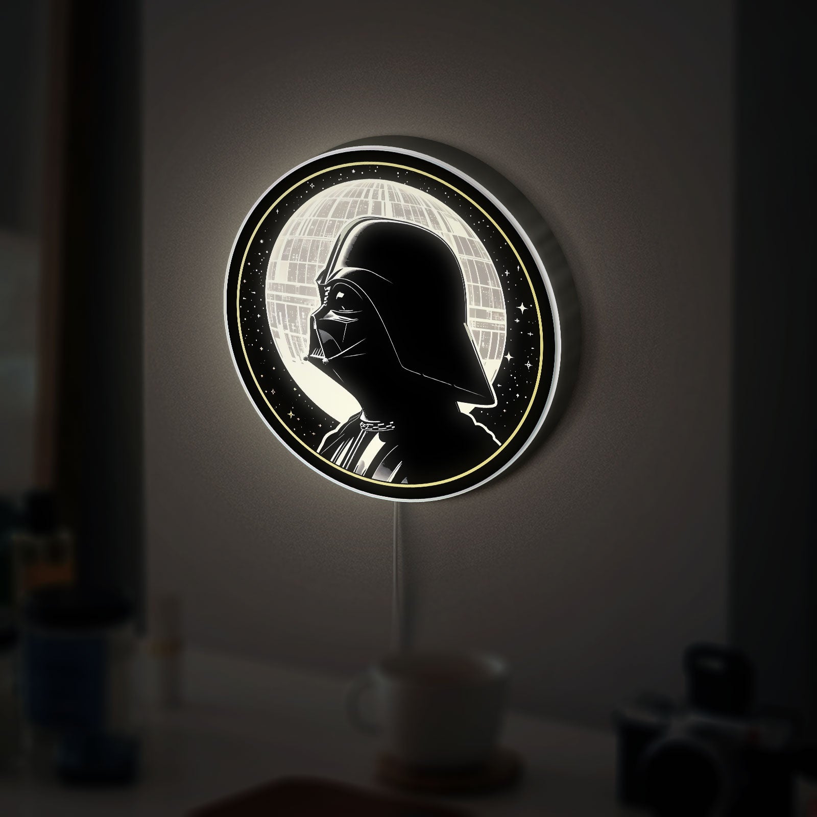 Darth Vader Glow Lamp - Star Wars Themed Night Light, Death Star Inspired LED Decor, Sith Lord Collectible for Sci-Fi Fans