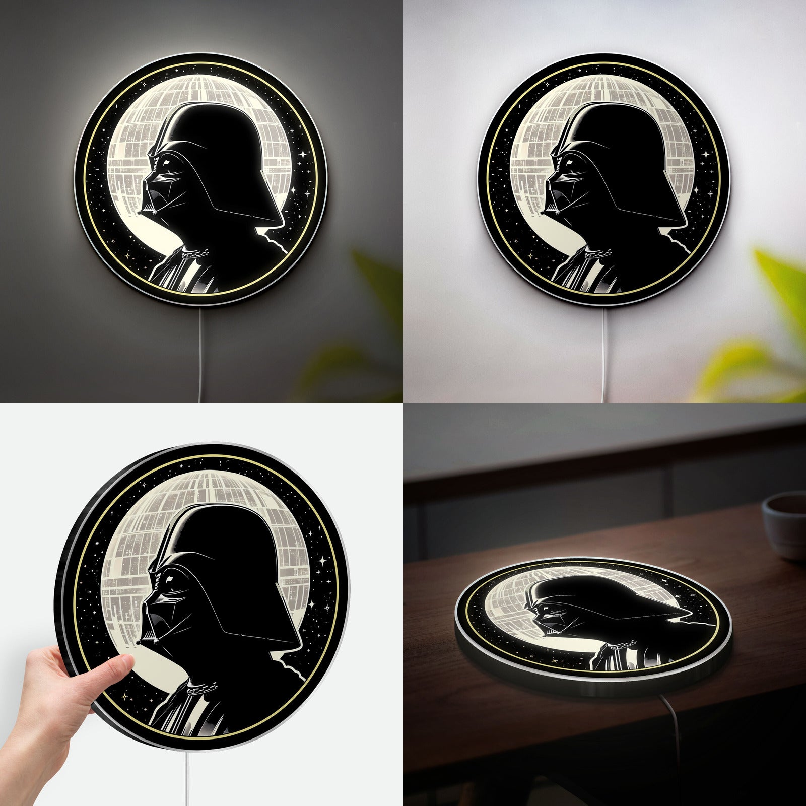 Darth Vader Glow Lamp - Star Wars Themed Night Light, Death Star Inspired LED Decor, Sith Lord Collectible for Sci-Fi Fans