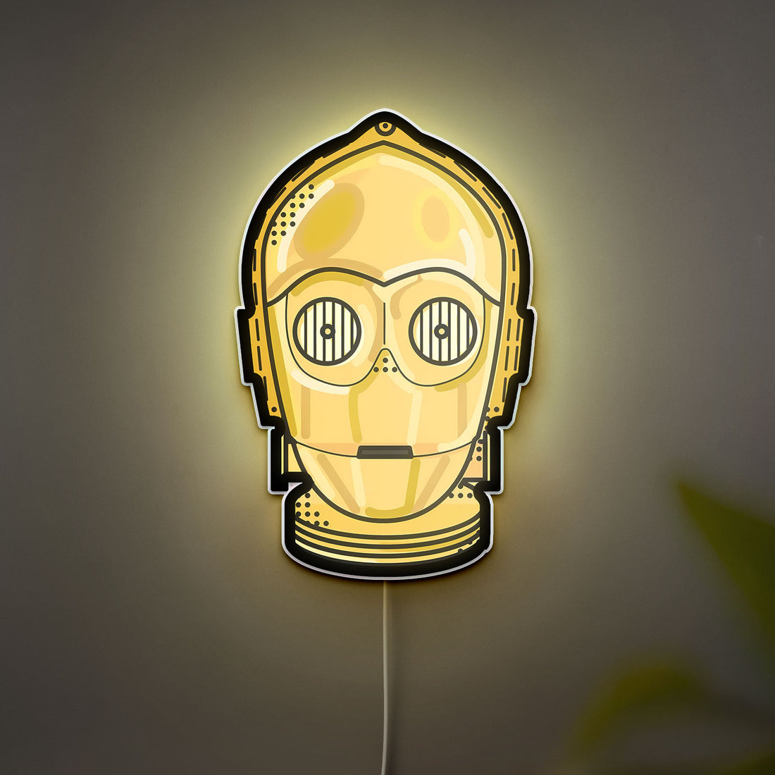 Star Wars Droid Glow Light - C-3PO Inspired LED Night Lamp, Sci-Fi Room Decor, Galactic Collectible for Star Wars Fans