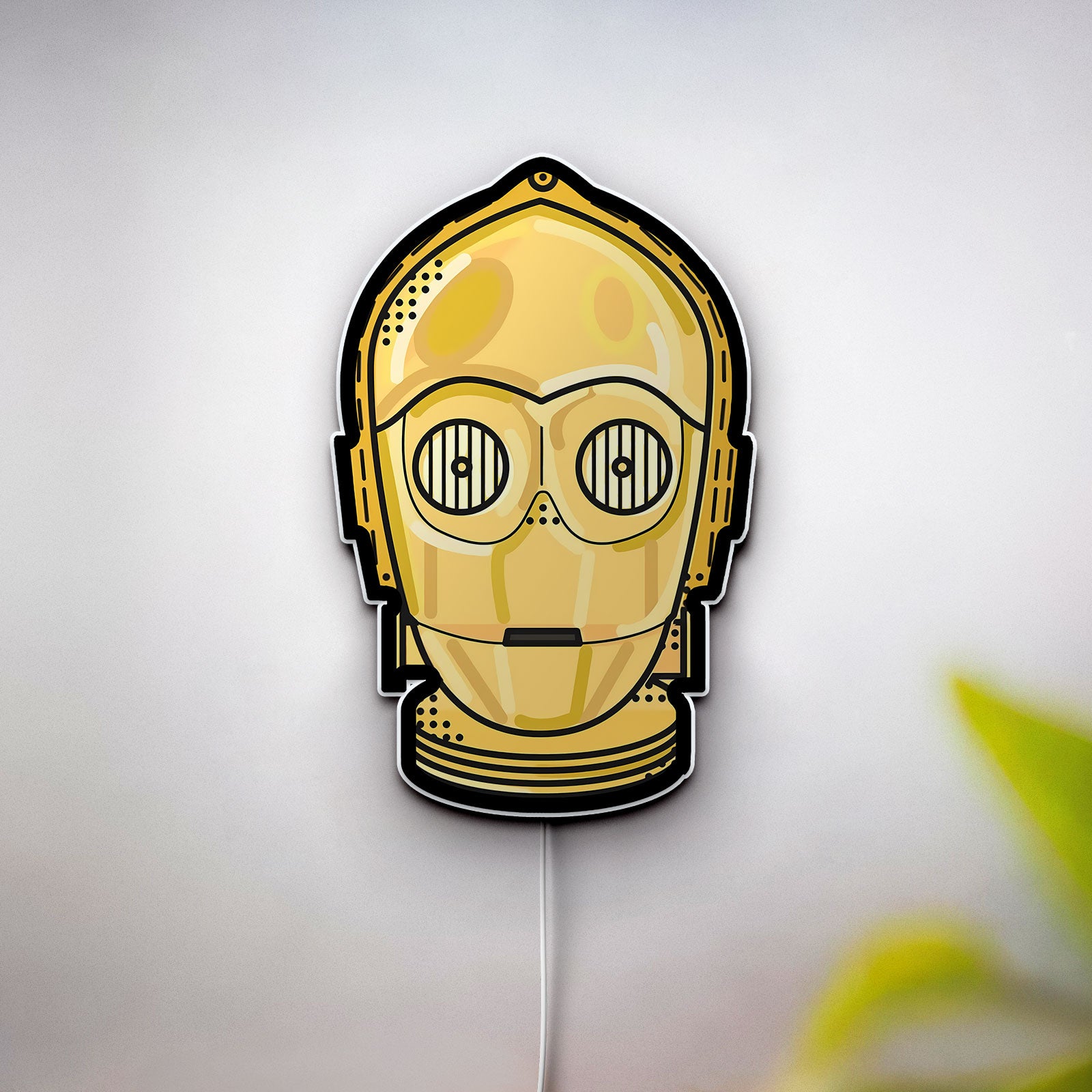 Star Wars Droid Glow Light - C-3PO Inspired LED Night Lamp, Sci-Fi Room Decor, Galactic Collectible for Star Wars Fans