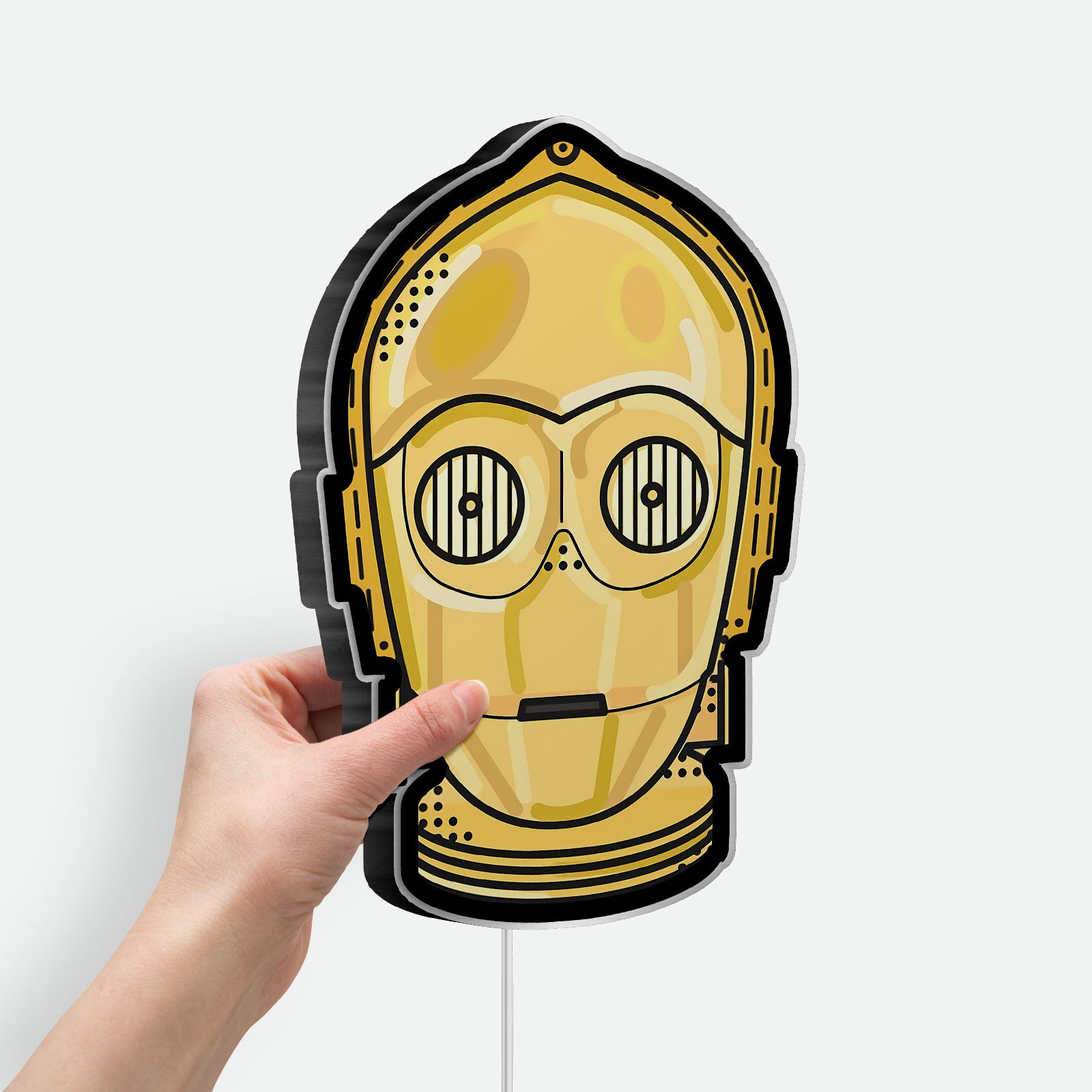 Star Wars Droid Glow Light - C-3PO Inspired LED Night Lamp, Sci-Fi Room Decor, Galactic Collectible for Star Wars Fans