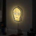 Star Wars Droid Glow Light - C-3PO Inspired LED Night Lamp, Sci-Fi Room Decor, Galactic Collectible for Star Wars Fans
