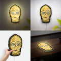 Star Wars Droid Glow Light - C-3PO Inspired LED Night Lamp, Sci-Fi Room Decor, Galactic Collectible for Star Wars Fans