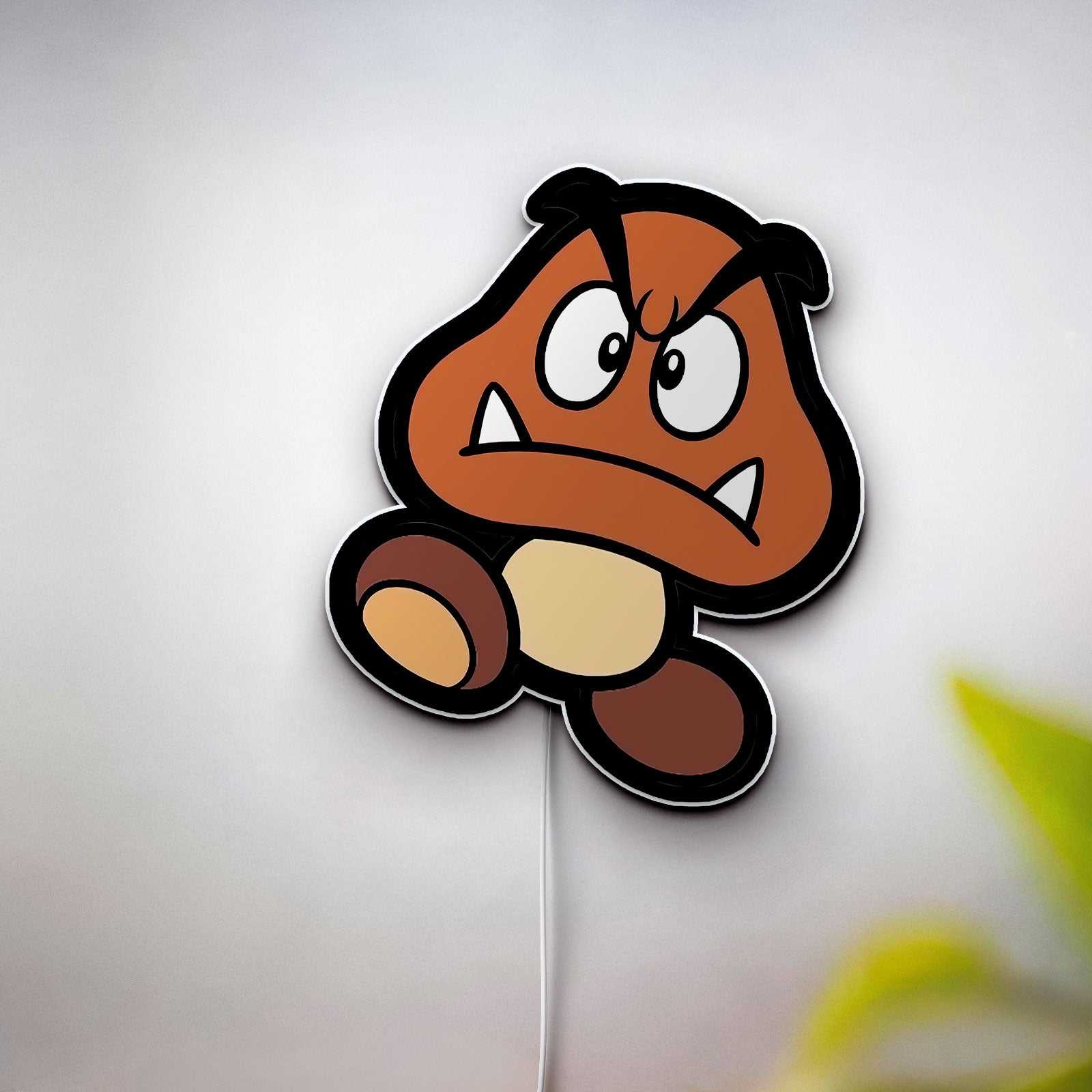 Goomba Glow Lamp - Super Mario Inspired Night Light, Mushroom Kingdom Decor, Nintendo Character Collectible for Gaming Rooms