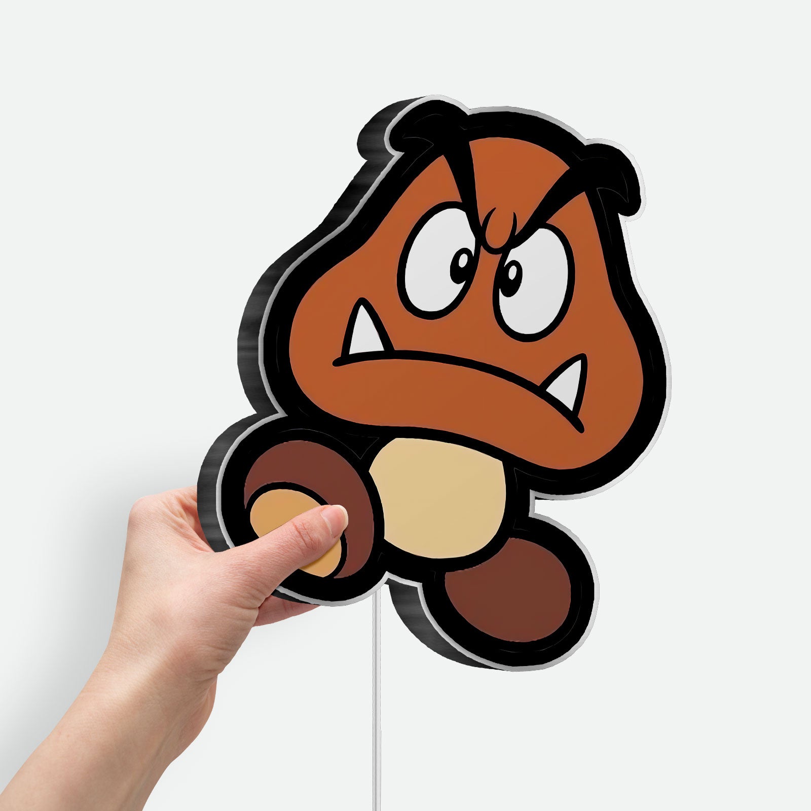 Goomba Glow Lamp - Super Mario Inspired Night Light, Mushroom Kingdom Decor, Nintendo Character Collectible for Gaming Rooms
