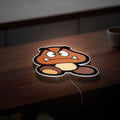 Goomba Glow Lamp - Super Mario Inspired Night Light, Mushroom Kingdom Decor, Nintendo Character Collectible for Gaming Rooms