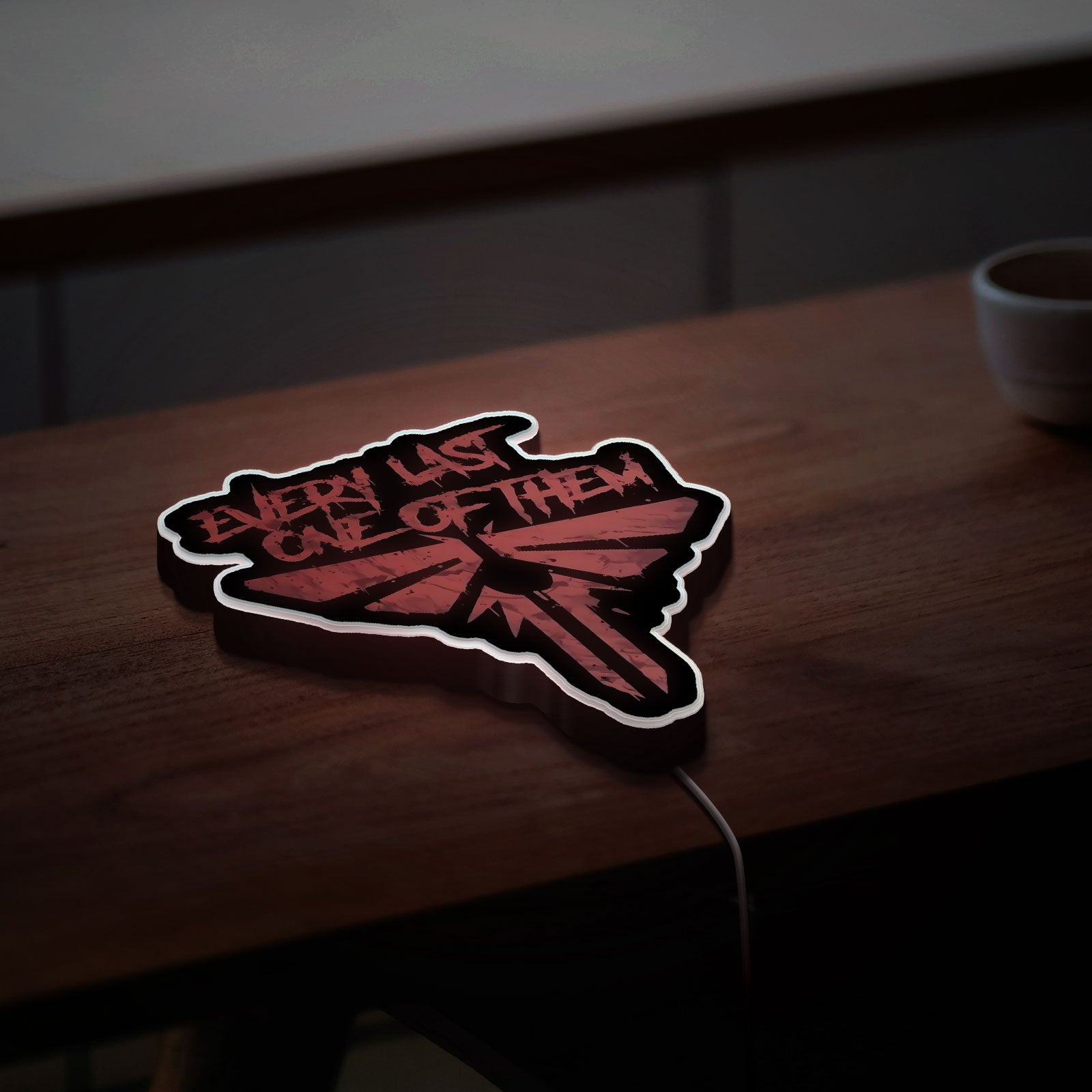 The Last of Us Glow Light - Post-Apocalyptic Night Lamp, Video Game Inspired Decor, Clicker Zombie LED Sign for Gamers