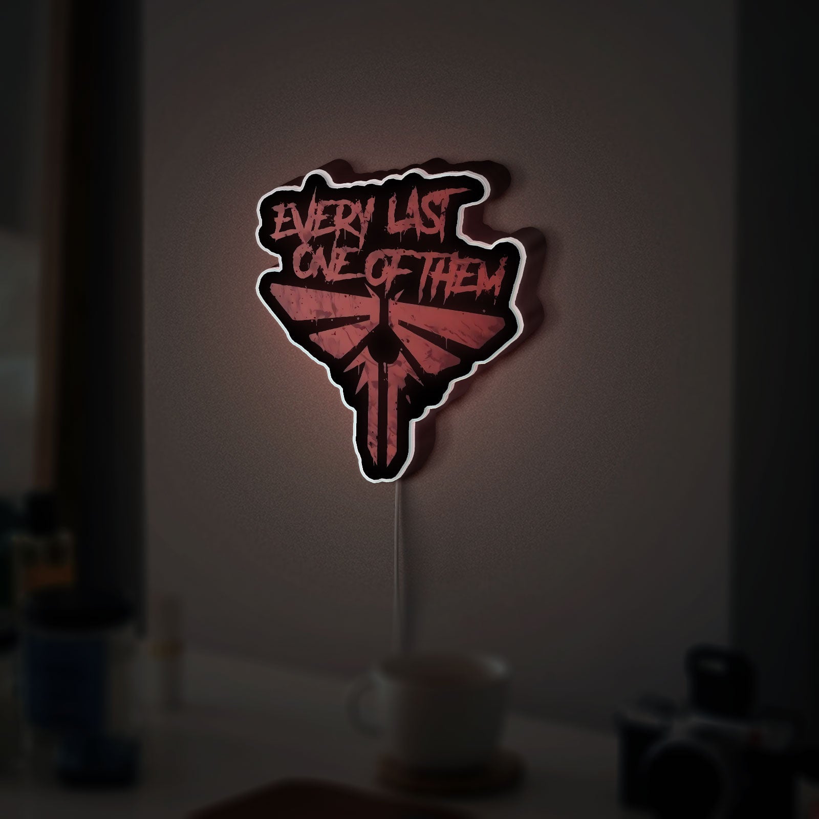 The Last of Us Glow Light - Post-Apocalyptic Night Lamp, Video Game Inspired Decor, Clicker Zombie LED Sign for Gamers