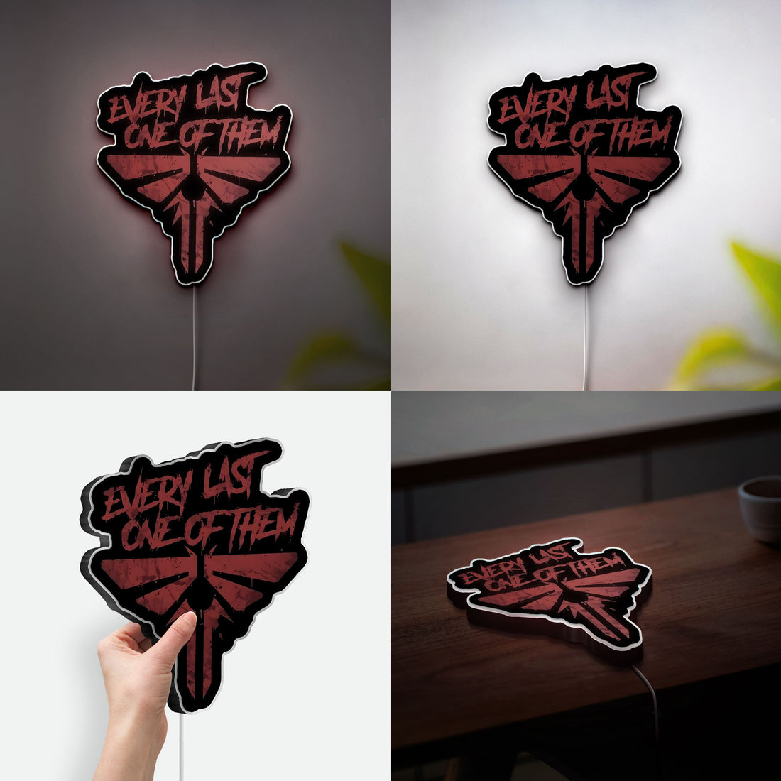 The Last of Us Glow Light - Post-Apocalyptic Night Lamp, Video Game Inspired Decor, Clicker Zombie LED Sign for Gamers