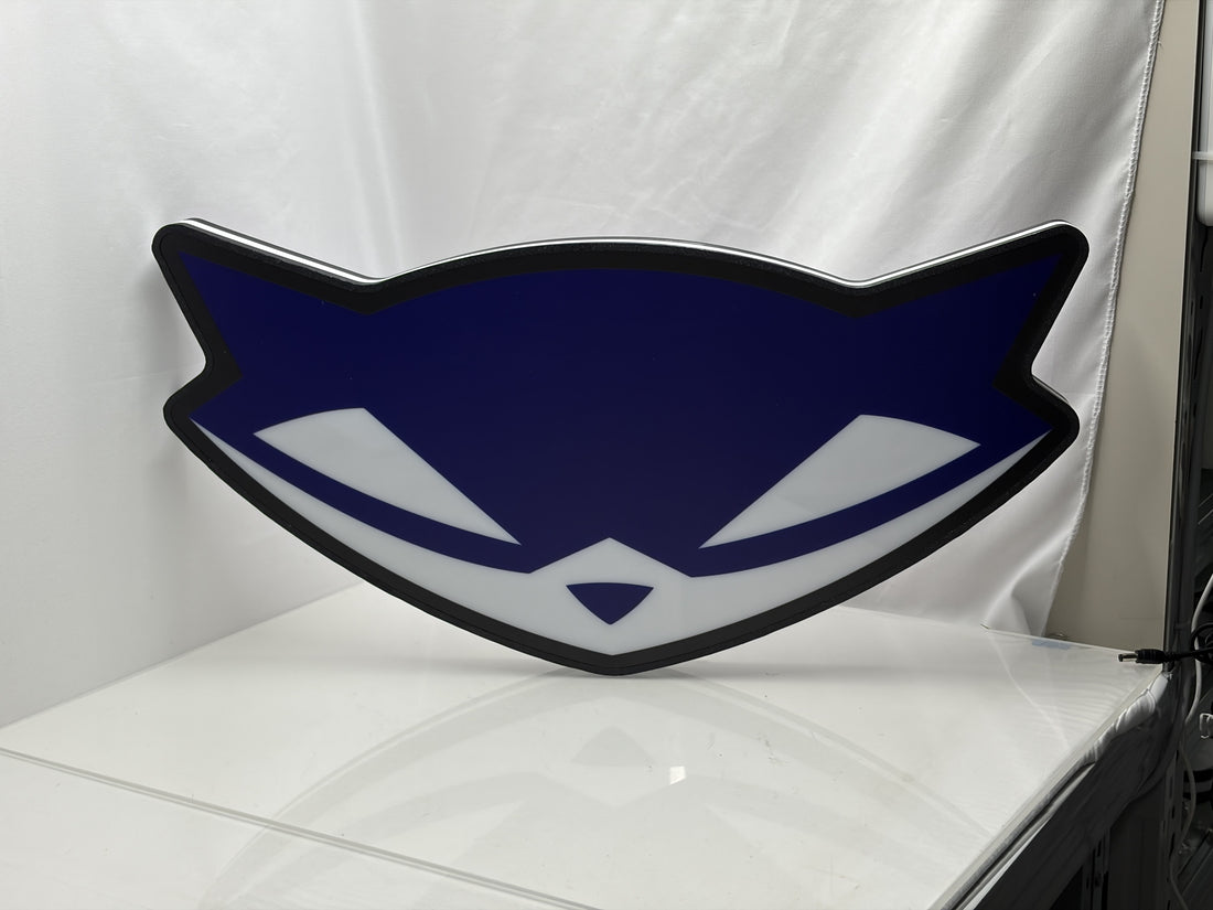 Sly Cooper LED Sign Light - Dimmable Game Room Decor