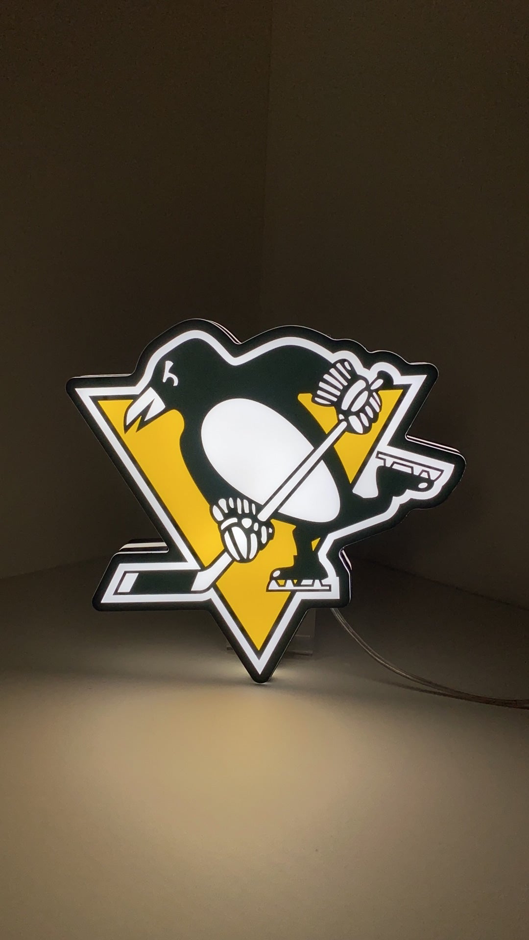 Pittsburgh Penguins LED Light Box - Dimmable Acrylic Hockey Sign Lamp