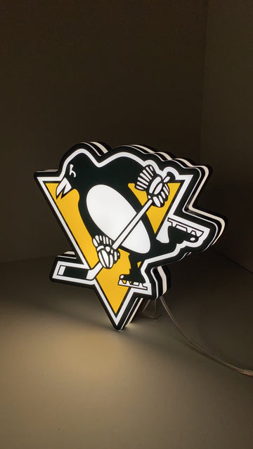 Pittsburgh Penguins LED Light Box - Dimmable Acrylic Hockey Sign Lamp