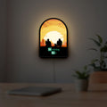 Breaking Bad Heisenberg Walter White LED lightbox hanging on a room wall with soft yellow light