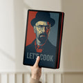 Unlit Breaking Bad Heisenberg Walter White LED lightbox held by hand to show size and details