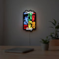 Cowboy Bebop Spike Spiegel Anime LED lightbox hanging on a room wall with soft white light