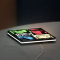 Cowboy Bebop Spike Spiegel Anime LED lightbox lying flat on a desk with white glow