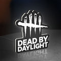 Dead by Daylight DbD Horror LED lightbox standing on a desk from an angled side view with white glow