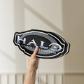 Unlit Halo Master Chief Xbox FPS Gamer LED lightbox held by hand to show size and details