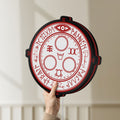 Unlit Silent Hill Halo of the Sun Horror LED lightbox held by hand to show size and details