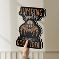 Unlit Cute Jumping Spider Arachnid Pet LED lightbox held by hand to show size and details