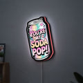 The Uncanny Counter K-Drama LED lightbox hanging on a wall with pink glow